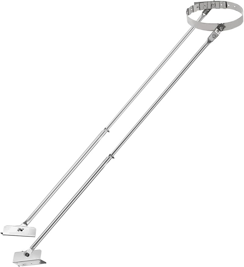 Zhenx Upgraded 6DP-XRB 6" Extended Roof Chimney Bracket Support Kit, Fit for Chimney Stove Pipe from 6" to 13.7" in Diameter, Adjustable Design, Stainless Steel, No Fear of Snowstorms - Image 1